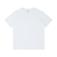 Kaos Pria Musim Panas 230g Katun Combed Tebal Lengan Pendek Longgar Warna Solid Bernapas Menyerap Keringat Anti-UV