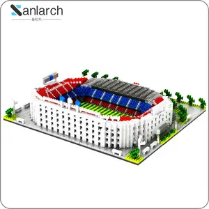 World Renowned Architecture Old Trafford San Siro Iduna Park Camp Nou Stadium DIY 3D Model Toys Bricks Mini Gift Building Blocks