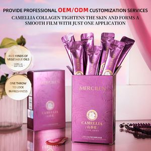 OEM/ODM MERCILEN Mascarilla facial y corporal Gran oferta Camelia Water Light Aceite esencial antiarrugas calmante con película suave - Product Image 3