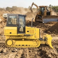 Bulldozers de 10 tonnes, 110 CV, sur chenilles, pour le nivellement des terres agricoles et l'excavation de canaux d'irrigation