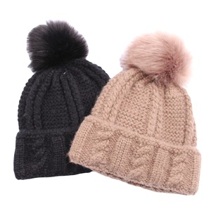 Manufacturer Custom-Made Korean Style Knitted <b>Hats</b> with Faux Pom-Poms Fashionable Blended Fabric Thickened <b>Scarf</b> <b>Hat</b> Glove <b>Sets</b> - Product Image 3
