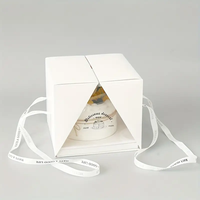 Boîtes à Gâteaux en Papier de Luxe pour Mariage, Vente en Gros, 10 Pouces, Boîtes à Gâteaux Transparentes de 10 Pouces avec Fenêtre