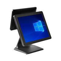 Solution de point de vente tactile Android avec écran de 15 pouces, base en aluminium, imprimante, scanner et tiroir-caisse pour restaurant de restauration rapide