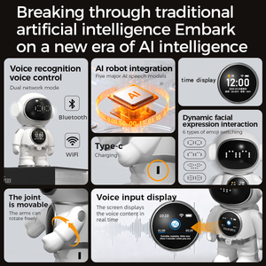 Robot Educativo con Interacción por Voz WiFi, Nueva Versión, Aplicación Tuya, IA, Robot Astronauta de Limpieza para Niños - Product Image 4