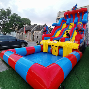 Trượt Nước Đẹp Lâu Đài Nhảy Chất Lượng Cao Bể Bơi Trẻ Em Có Cầu Trượt Bơm Hơi - Product Image 2