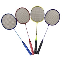 Raquette de badminton pour débutants, niveau d'entrée, loisirs en plein air, entraînement, alliage léger, design à tête fendue, rigidité modérée