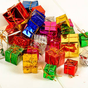 S4 Aluminio Metálico Envuelto Adornos Cajas de Decoración Árbol de Navidad Decoraciones Colgantes Navidad Brillante Mini Cajas Adornos - Product Image 2