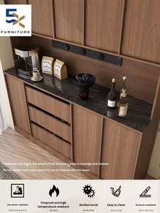 הבציר משולב ארון צד גבוה ארון צד גבוה משולב ארון יין להתאמה אישית עבור סלון/חדר אוכל/מטבח - Product Image 4