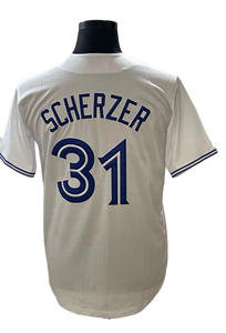 Maillot de baseball <span class=keywords><strong>blanc</strong></span> entièrement brodé Toronto 2026 pour homme, grande taille, manches courtes # 27 Guerrero Jr # 11 Bichette # 30 Kirk Polyester - Product Image 3