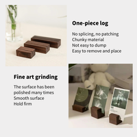Supports de cartes de table en bois de noyer pour décoration de mariage, présentoirs de cartes de nom, supports de menu en bois, bases en bois