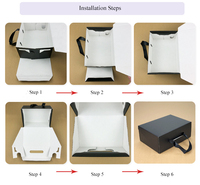 Boîte à chaussures rigide pliable en carton ondulé personnalisée en gros avec poignée en ruban pour vêtements et sous-vêtements