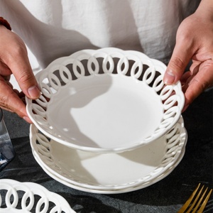 Lelyi Vente directe du fabricant <span class=keywords><strong>Assiette</strong></span> <span class=keywords><strong>creuse</strong></span> en céramique créative Western Dining Relief - Product Image 2
