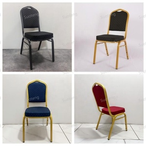 Cadeiras de Banquete Baratas por Atacado, Luxuosas e Empilháveis, de Metal, Ferro e Aço para Eventos de Casamento e Hotéis - Product Image 4