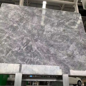 Dalles de marbre naturel poli bleu-gris Emacy sur mesure pour revêtements de sol de luxe, murs décoratifs intérieurs et comptoirs de villas - Product Image 1