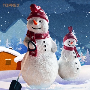 راتنج جديد مبتكر لعائلة رجل الثلج سبعة أقزام في الهواء الطلق عيد الميلاد تمثال قزم - Product Image 6