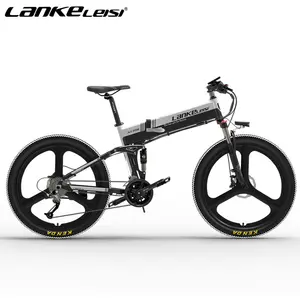 Venta al por mayor tubo 27 5 mtb-LANKELEISI-Bicicleta de Montaña eléctrica plegable de 27 velocidades, edición XT750-Sports, 26 pulgadas, precio de fábrica, envío directo