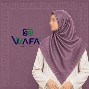 Écharpe carrée en satin jacquard uni Wafa 100x100 cm, finition mate, douce et soyeuse, polyester de qualité supérieure, légère, décontractée, pour toutes les saisons - Product Image 6