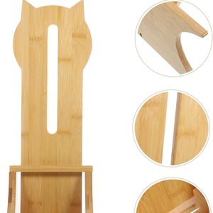 ที่วางโทรศัพท์ไม้รูปแมวสำหรับจัดเก็บอุปกรณ์สัตว์เลี้ยง - Product Image 2