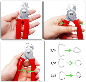 Tang cincin babi pegangan merah dengan cincin baja babi Ideal untuk pagar pelapis otomatis, - Product Image 4