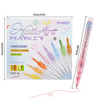 Stylo marqueur pour nail art 12 couleurs, pointe fine 0,5 mm, séchage rapide, imperméable, marqueurs acryliques pour peinture d'ongles DIY, vente en gros, stylos de manucure