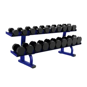 Comercial Ou Doméstico Ginásio Fitness Equipamentos Acessórios 10 Pares Black Dumbbell Rack Set Para Venda