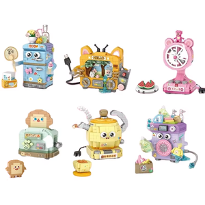 <span class=keywords><strong>LOZ</strong></span> 8821 Mini juegos de bloques de construcción electrodomésticos de dibujos animados ladrillos DIY música frutas modelo juguetes ensamblados decoraciones encantadoras - Product Image 1