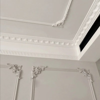 Faux plafond en polyuréthane PU décoratif intérieur imperméable peint en blanc pur conceptions de corniche