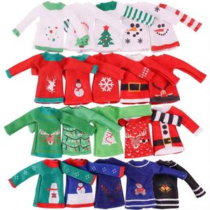 Hight Quality Red <strong>Christmas</strong> <strong>Elf</strong> Doll Clothes Sweater <strong>Pyjamas</strong> - Product Image 3