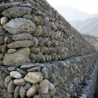 Mur de soutènement en gabions, treillis métallique hexagonal en fil de fer galvanisé à chaud, filet de sécurité, pliage pour une durée de vie plus longue, 2,0-4,0 mm