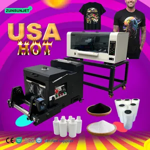 ZUNSUNJET Small Desktop A3 Xp600 Heads Dtf Printers For T-Shirt T Shirt Printing