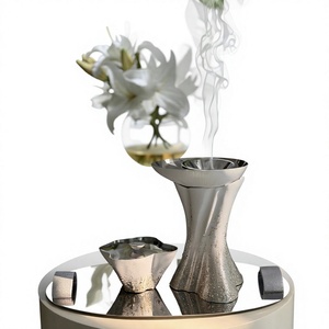 Luxury Metal Bakhoor <b>Burner</b> <b>Incense</b> Holder Decorative Arabic Oud <b>Burner</b> with Ash Tray for Home Decor Gift & Ramadan - Product Image 1