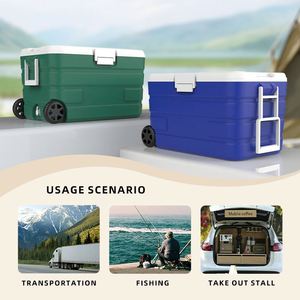 Glacière isotherme 40L en PU avec logo personnalisé et roues, grande capacité, pour l'extérieur - Product Image 4