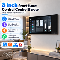 Panneau de contrôle intelligent Tuya Zigbee pour la domotique, panneau de commande vocal Zigbee Alexa, hub de contrôle central intelligent HD 8 pouces