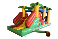 Maison gonflable en gros de rebond tropique avec le château plein d'entrain combiné de toboggan jeux gonflables parcours du combattant gonflable pour la partie