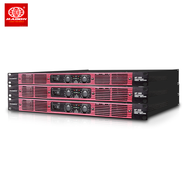 MADON Power Amplifier 1u 2 Channel 2 Ohms Stable Power Amplifier AP 300 Stereo Karaoke Power Amplifier
