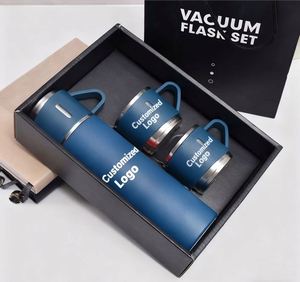 Juego de Termos Personalizados de Acero Inoxidable con Aislamiento al Vacío, Antiderrames, con 2 Tazas y Logotipo Personalizado, Regalo Popular - Product Image 2