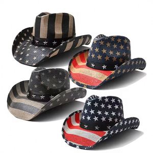Chapeau de paille classique pour femme, style cowboy western <span class=keywords><strong>Dallas</strong></span>, chapeau de <span class=keywords><strong>jazz</strong></span> sombrero, chapeau de paille orange Stetson pour homme - Product Image 4