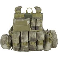 Gilet tactique avec bretelles rembourrées, système Molle, porte-plaques, polyester imperméable, fabriqué en Chine