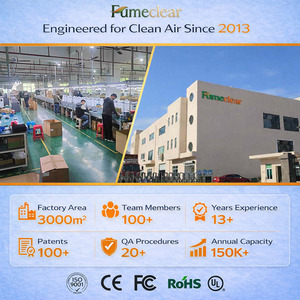 Extractor de Humo Láser Industrial FumeClear de 100W con Filtro HEPA, 200m³/h, con Pantalla Digital Remota para Salón de Uñas y Soldadura - Product Image 2