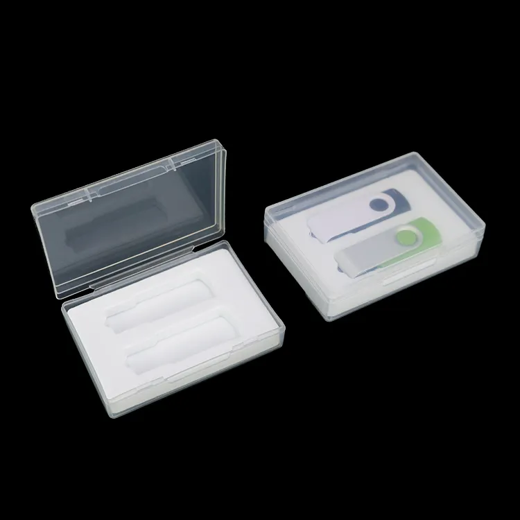 USB 3.0 External Storage Carrying Clear DVD CD USB Disk Driver Plastic Box DVD Case with USB Holder Case