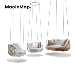 Sillón Columpio de Exterior, Hamaca de Ratán para Patio, Muebles de Balcón, Conjuntos de Jardín, Silla Colgante Personalizada, Tumbona, Cama Columpio para Porche, Sofá - Product Image 6