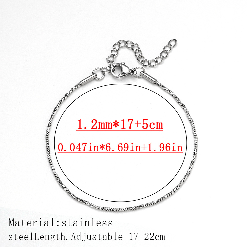 Twisted snake - steel color 12mm wide