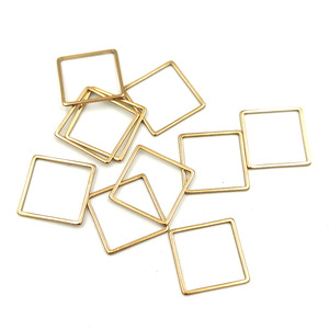 Stainless Steel Square Hollow <b>Frame</b> <b>Gold</b> Plated Jewelry DIY Accessories For Crafting Metal <b>Frames</b> - Product Image 1