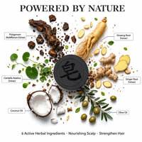 Barra Artesanal de Ginseng y Polygonum Multiflorum Natural, Nutre el Cuero Cabelludo, Fortalece el Cabello, Brinda un Aspecto Brillante, Etiqueta OEM