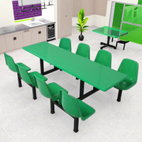 Tables de restaurant modernes Table et chaise de salle à manger pour cantine scolaire en fibre de verre Table et chaise pour le personnel de cantine