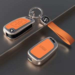 Funda Protectora de Aleación de Zinc y Cuero para Llave de Coche <span class=keywords><strong>Citroen</strong></span> <span class=keywords><strong>C3</strong></span> C5, Fabricada en China, con Llavero - Product Image 2