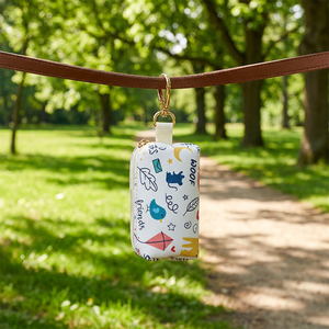 Porte-sacs à crottes <span class=keywords><strong>de</strong></span> <span class=keywords><strong>chien</strong></span> portable <span class=keywords><strong>de</strong></span> luxe écologique en polyester avec distributeur et sacs réutilisables pour petits chiens - Product Image 6