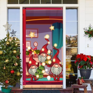 Novedad transfronteriza: Adorno colgante de tela para puerta de Navidad con diseños de Geabu, <span class=keywords><strong>Grinch</strong></span> y Alce, para decoración de fiestas y suministros. - Product Image 4