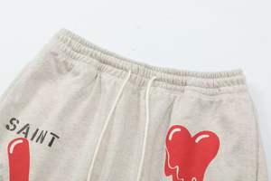 Nuevos pantalones cortos casuales de moda con estampado de corazones, holgados, lavados y desgastados, para hombre y mujer, talla SM. - Product Image 2