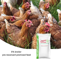 Prémélange de nourriture pour poulet Booster de croissance Vitamine et viande infusée de probiotiques Nourriture pour poulet pour un gain de poids accru